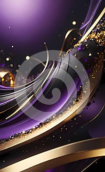 Abstract background with purple crystals