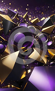 Abstract background with purple crystals