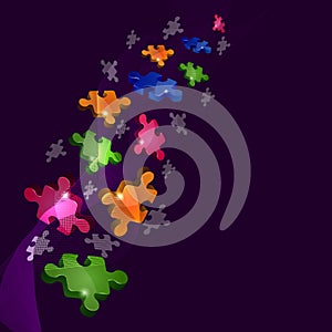 Abstract background with puzzle pieces