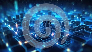 Abstract background of quantum computing system and high speed global data transfer