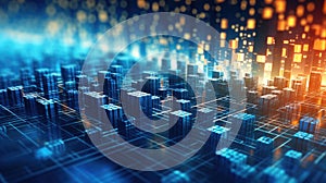 Abstract background of quantum computing system and high speed global data transfer
