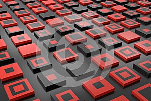 Abstract background of ractangle shape. 3D background design. 3D rendering