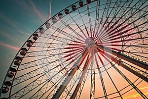 Abstract background with radial, radiating, converging lines