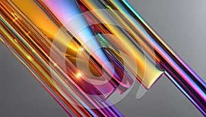 Abstract background from a rainbow flow of liquid metal, background for design,