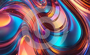 Abstract background of rainbow liquid metal, background for smartphone