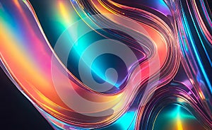 Abstract background of rainbow liquid metal, background for smartphone