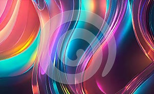 Abstract background of rainbow liquid metal, background for smartphone