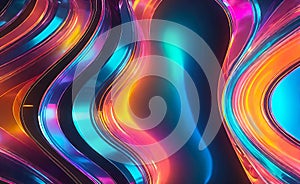 Abstract background of rainbow liquid metal, background for smartphone