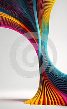 Abstract background of rainbow smooth lines and waves on a white background, background for smartphone,