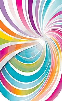 Abstract background of rainbow smooth lines and waves on a white background, background for smartphone,