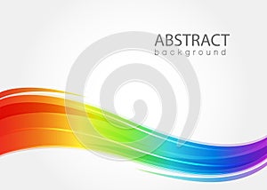 Abstract background with rainbow wave