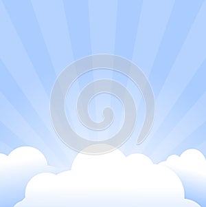 Abstract background with Rays and cloud frame
