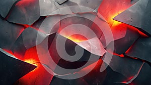 Abstract background red and black with glowing red-hot steel