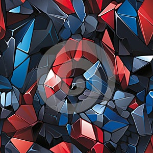 abstract background with red blue and black cubes