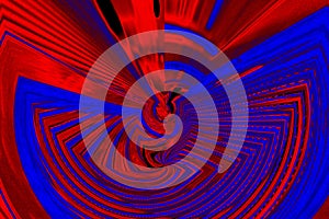 Abstract background in red and blue, with a spectacular rhythm and inserts