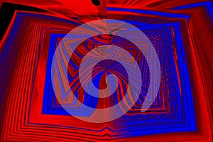 Abstract background in red and blue, with a spectacular rhythm and inserts