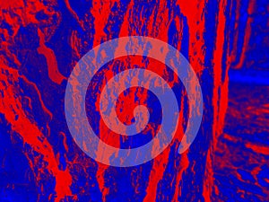 Abstract background in red and blue, with a spectacular rhythm and inserts