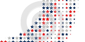 Abstract background of red, blue, white stars