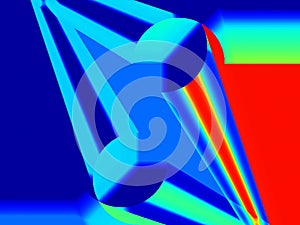 Abstract background of red  blue and yellow colors  with a spectacular rhythm and inserts