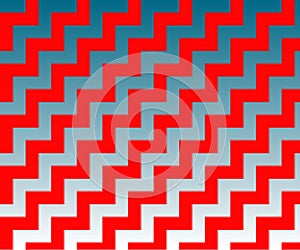 abstract background with red and blue zigzag pattern