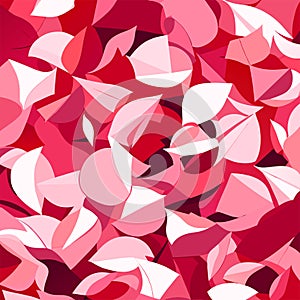 Abstract background with red flower petals. Vector illustration for your design AI generated