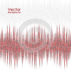 Abstract background with red and gray dots
