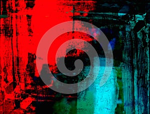 Abstract background in red, green and blue, with a spectacular rhythm and inserts