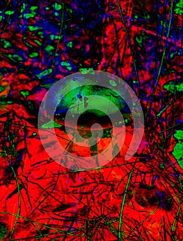 Abstract background in red, green and blue, with a spectacular rhythm and inserts