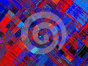 Abstract background in red, green and blue, with a spectacular rhythm and inserts