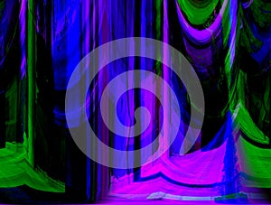 Abstract background in red, green and blue, with a spectacular rhythm and inserts