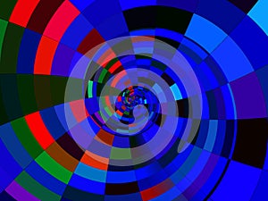 Abstract background in red, green and blue, with a spectacular rhythm and inserts