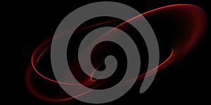 Abstract background with red hot wavy lines on black background