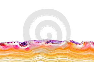 Abstract background, red orange agate slice striped mineral