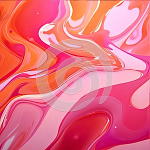 abstract background of red and pink paint in water close-up