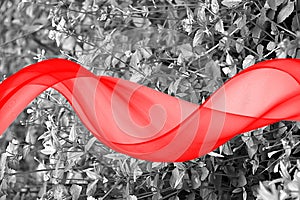 Abstract background with red waves of energy