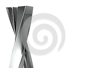 abstract background with reflection smooth wavy lines 3d illustration