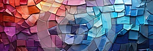 Abstract Background Resembling A Mosaic Of Colored Tiles