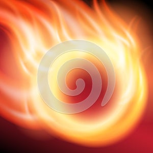 Abstract background with ring of fire