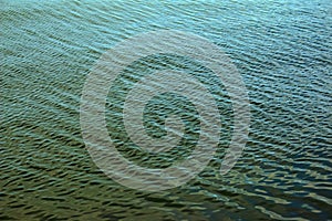 Abstract background of river water flow under the influence of light. The texture of the water