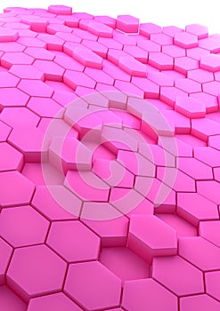 Abstract background with rose hexagons