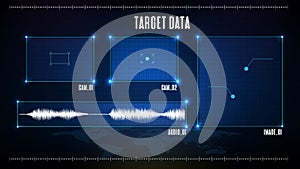 abstract background sci fi CCTV security Camera frame, hud ui