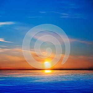 Abstract background with sea sunrise