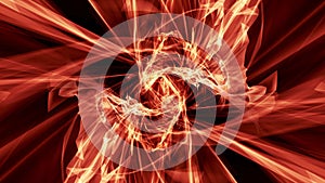 Abstract background Seamless loop  Fire energy plasma waves dynamic symmetric backdrop. Futuristic fractal abstract motion backgro