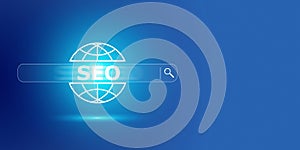 Abstract background of seo concept, Business, Technology, Internet and network concept. SEO search engine optimization marketing