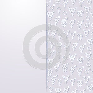 Abstract background with sexuality symbols