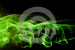 Abstract background shape - green smoke