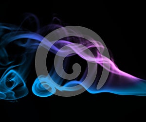 Abstract background shape - green smoke.