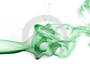 Abstract background shape - green smoke.