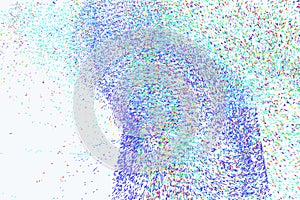 Abstract background with shape of motion, particle or random pattern. Design, effect, repeat & concept.