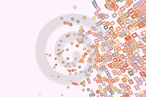 Abstract background with shape of square, rectangle pattern. Canvas, details, style & backdrop.